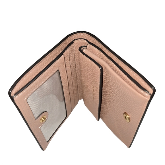 Tory Burch Blake Color Block Mini Leather Wallet-Claret/Pink-EUC - Picture 7 of 11